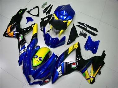 Best 2008-2010 Suzuki GSXR 600/750 Motorcycle Fairings - Blue Yellow Shark UK
