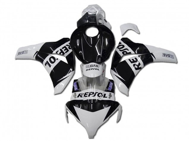 2008-2011 Honda CBR1000RR Motorcycle Fairings - White Glossy Black Repsol UK