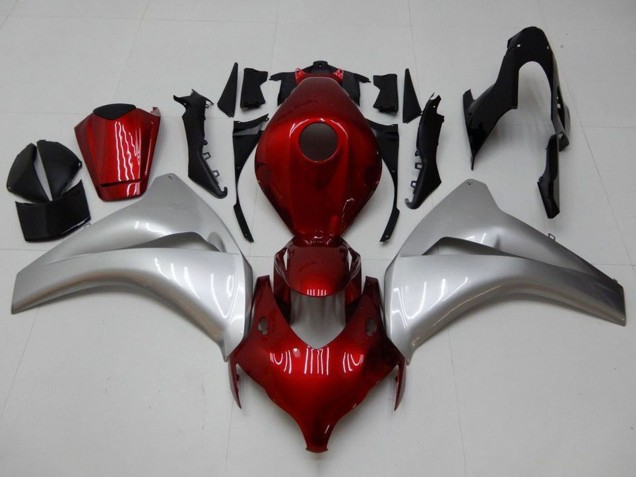2008-2011 Honda CBR1000RR Motorcycle Fairings - Silver Maroon Red UK