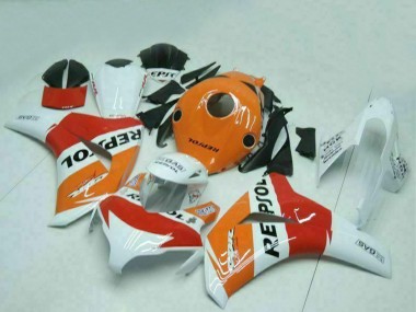 Best 2008-2011 Honda CBR1000RR Motorcycle Fairings - Orange White Red Black Repsol UK