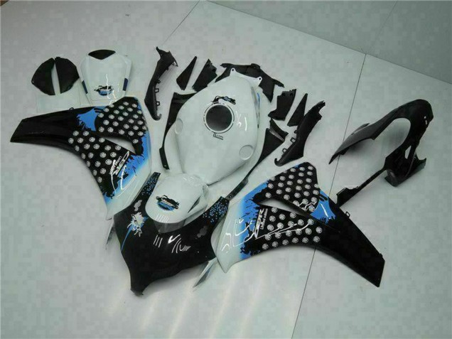 2008-2011 Honda CBR1000RR Motorcycle Fairing - White Blue Glossy Black UK