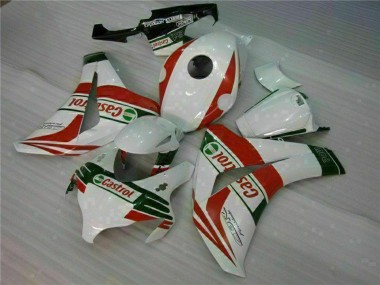 Best 2008-2011 Honda CBR1000RR Motorcycle Fairings - White Red Green Castrol UK