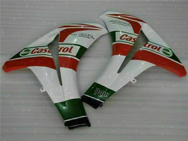 2008-2011 Honda CBR1000RR Motorcycle Fairings - White Red Green Castrol UK