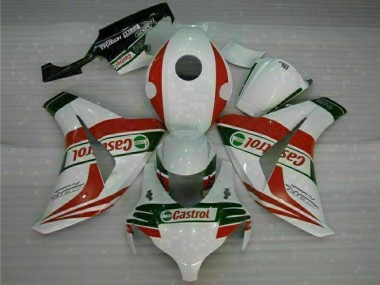 Best 2008-2011 Honda CBR1000RR Motorcycle Fairings - White Red Green Castrol UK