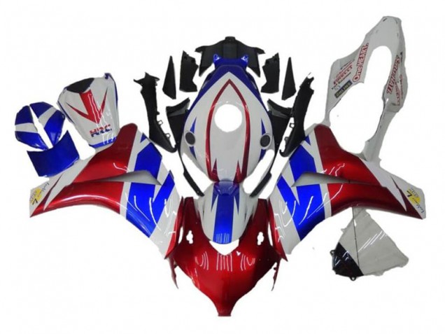 2008-2011 Honda CBR1000RR Motorcycle Fairings - White Red Blue UK