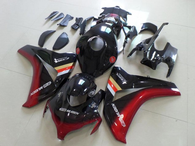 2008-2011 Honda CBR1000RR Motorcycle Fairings - Glossy Black Red Mugen UK