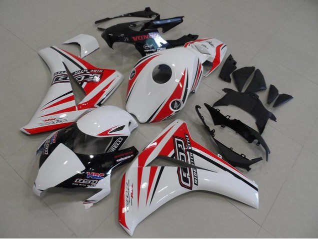 2008-2011 Honda CBR1000RR Motorcycle Fairings - White Red Glossy Black HRC UK