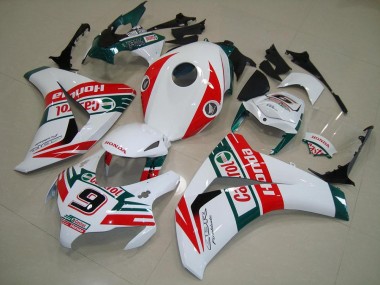 Best 2008-2011 Honda CBR1000RR Motorcycle Fairings - White Red Dark Green Castrol No 9 UK