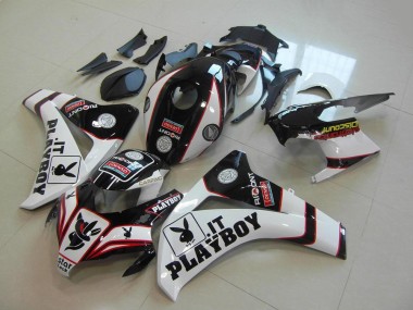 Best 2008-2011 Honda CBR1000RR Motorcycle Fairings - White Red Glossy Black Playboy UK