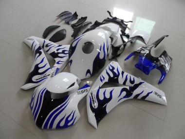 Best 2008-2011 Honda CBR1000RR Motorcycle Fairings - White Blue Flame Racing UK