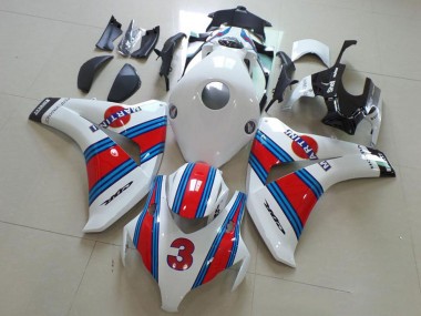 Best 2008-2011 Honda CBR1000RR Motorcycle Fairings - White Red Light Blue Martini 3 UK