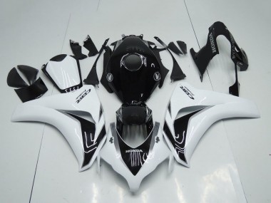 Best 2008-2011 Honda CBR1000RR Motorcycle Fairings Kit - White Glossy Black UK