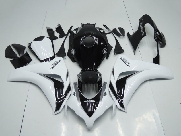 2008-2011 Honda CBR1000RR Motorcycle Fairings Kit - White Glossy Black UK