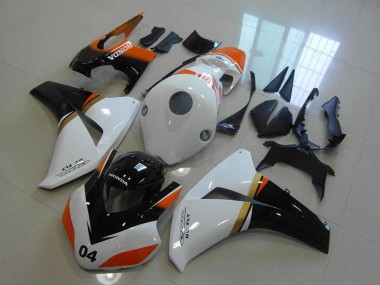 Best 2008-2011 Honda CBR1000RR Motorcycle Fairings - White Orange Glossy Black Racing UK
