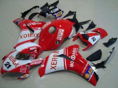 Best 2008-2011 Honda CBR1000RR Motorcycle Fairings - White Red Xerox 21 UK