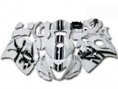 Best 2008-2020 Suzuki GSXR 1300 Hayabusa Motorcycle Fairings - Pearl White Black UK