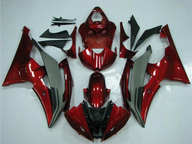 2008-2016 Yamaha YZF R6 Motorcycle Fairings - Red Grey UK
