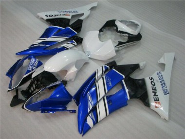 Best 2008-2016 Yamaha YZF R6 Motorcycle Fairings - White Blue Black ENEOS Semakin Didepan UK