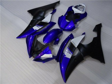 Best 2008-2016 Yamaha YZF R6 Motorcycle Fairings - White Blue Matte Black UK