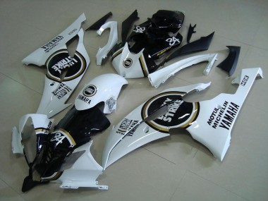 Best 2008-2016 Yamaha YZF R6 Motorcycle Fairings - White Glossy Black Lucky Strike Motul Michelin 34 UK