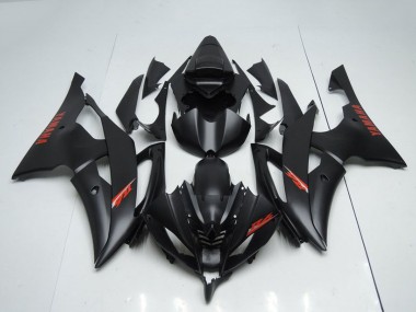 Best 2008-2016 Yamaha YZF R6 Motorcycle Fairings - Matte Black Red Decals UK