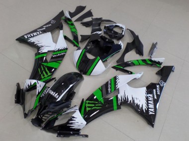 Best 2008-2016 Yamaha YZF R6 Motorcycle Fairings - White Glossy Black Green Monster Motul UK