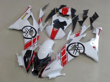 Best 2008-2016 Yamaha YZF R6 Motorcycle Fairings Kit - White Red Glossy Black UK