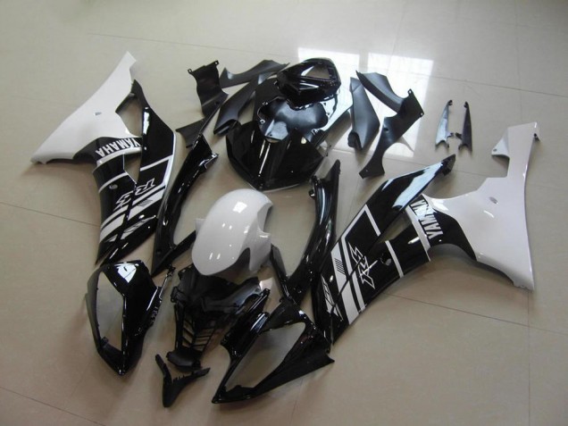 2008-2016 Yamaha YZF R6 Motorcycle Fairing - White Glossy Black UK