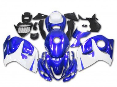 Best 2008-2020 Suzuki GSXR 1300 Hayabusa Motorcycle Fairings - Blue White UK