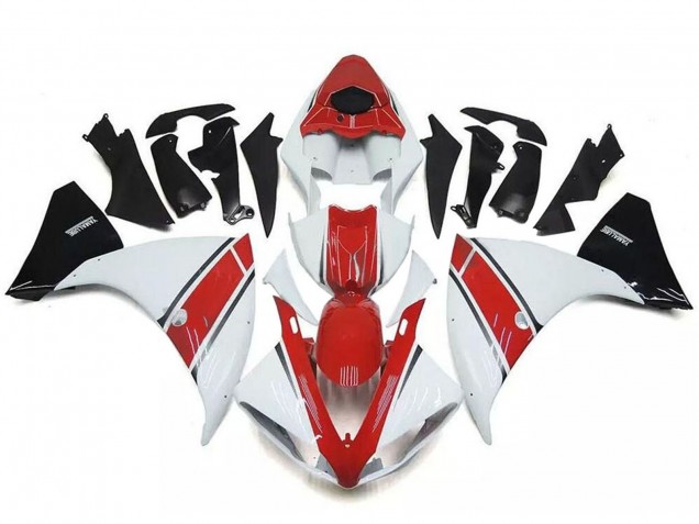 2009-2011 Yamaha YZF R1 Motorcycle Fairings - White Red Black UK