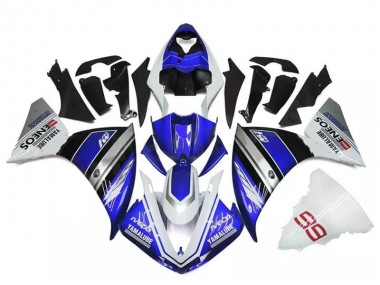 Best 2009-2011 Yamaha YZF R1 Motorcycle Fairings - White Blue Black Yamalube ENEOS M1 UK