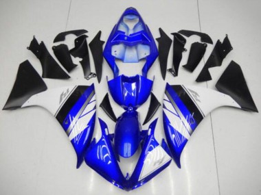 Best 2009-2011 Yamaha YZF R1 Motorcycle Fairings - Blue White Matte Black UK