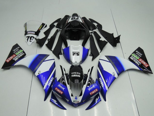 2009-2011 Yamaha YZF R1 Motorcycle Fairings - White Blue Black Sterilgarda UK