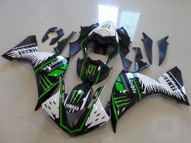 2009-2011 Yamaha YZF R1 Motorcycle Fairings - White Blue Black Green Monster UK