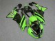 2009-2012 Kawasaki ZX6R Motorcycle Fairings - Green Glossy Black Elf Touch4 Bridgestone UK