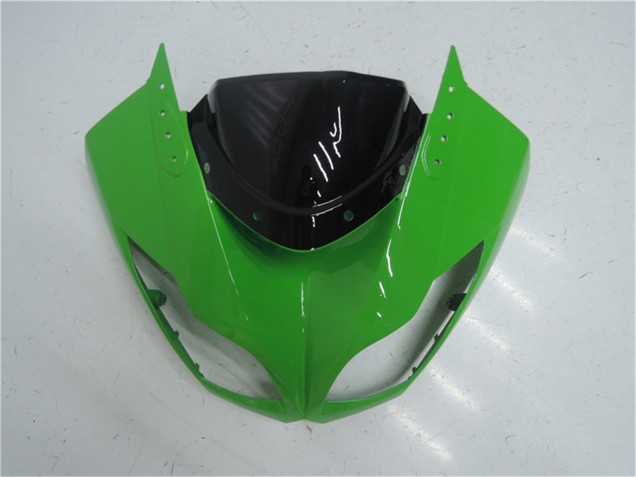 2009-2012 Kawasaki ZX6R Motorcycle Fairing Kits - Green Glossy Black UK
