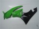 2009-2012 Kawasaki ZX6R Motorcycle Fairing Kits - Green Glossy Black UK
