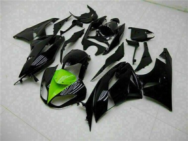 Best 2009-2012 Kawasaki ZX6R Motorcycle Fairings - Glossy Black Green UK