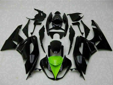 Best 2009-2012 Kawasaki ZX6R Motorcycle Fairings - Glossy Black Green UK