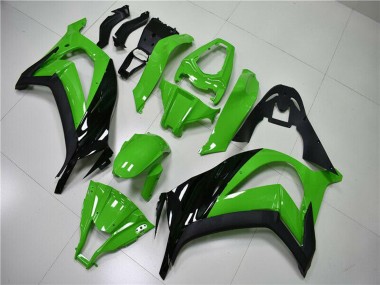 Best 2011-2015 Kawasaki ZX10R Motorcycle Fairing - Green Glossy Black UK