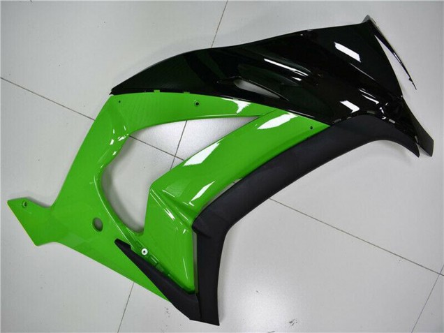 2011-2015 Kawasaki ZX10R Motorcycle Fairing - Green Glossy Black UK