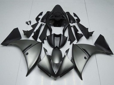 Best 2012-2014 Yamaha YZF R1 Motorcycle Fairings - Matte Grey Matte Black UK