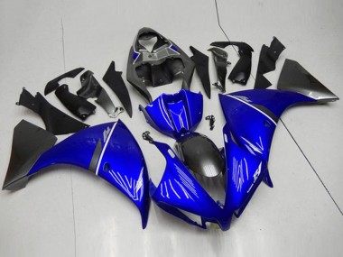 Best 2012-2014 Yamaha YZF R1 Motorcycle Fairings - Blue White Glossy Black UK