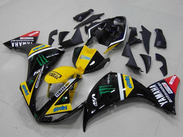2012-2014 Yamaha YZF R1 Motorcycle Fairings - Yellow White Black Red Green Monster UK