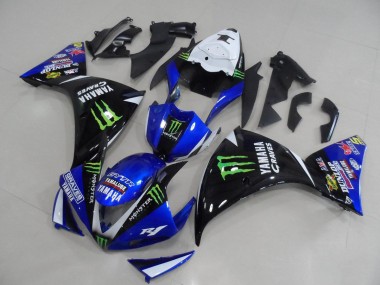 Best 2012-2014 Yamaha YZF R1 Motorcycle Fairings - White Blue Glossy Black Green Graves Yamalube Monster UK
