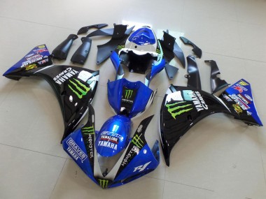 Best 2012-2014 Yamaha YZF R1 Motorcycle Fairings - Blue White Glossy Black Green Graves Yamalube Monster UK
