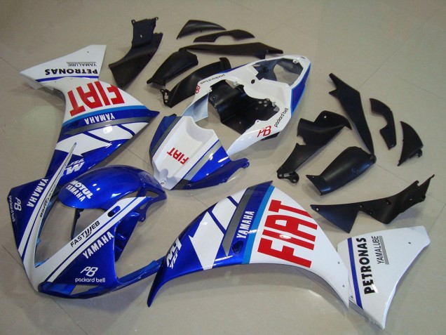 2012-2014 Yamaha YZF R1 Motorcycle Fairings - White Blue Red Fiat UK