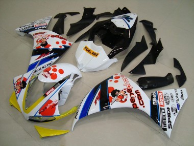 Best 2012-2014 Yamaha YZF R1 Motorcycle Fairings - White Orange Yellow Blue Black Pepe Phone UK