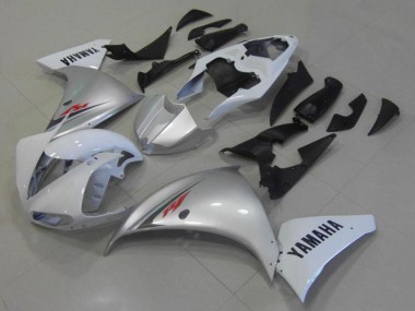 Best 2012-2014 Yamaha YZF R1 Motorcycle Fairings - White Silver UK