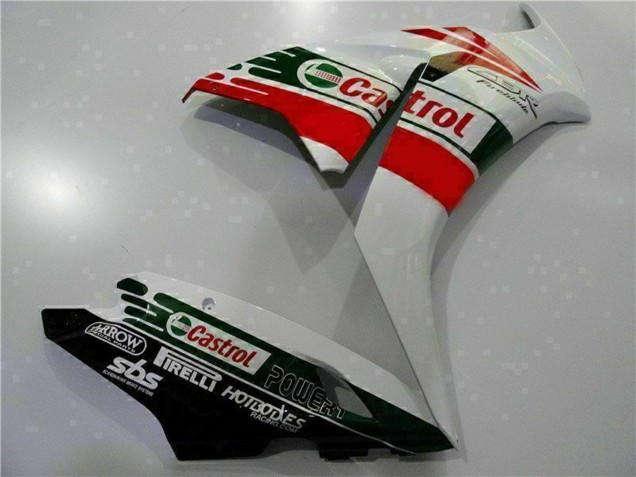2012-2016 Honda CBR1000RR Motorcycle Fairing - White Red Green Castrol UK